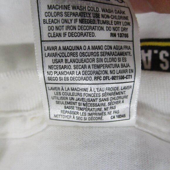 NWOT Vintage U.S.ARMY T-Shirt Front/Back-Logos White Heavy Cotton XL - Picture 8 of 12